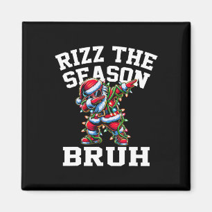 Funny Christmas Rizzmas Santa Xmas Rizz The Season Magnet