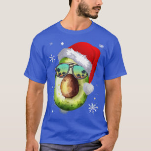 Funny Christmas Santa Avocado Fruit Vegan Lover T-Shirt