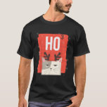 Funny Christmas Santa Cat HO3  Unisex Adults Black T-Shirt<br><div class="desc">Funny Christmas Santa Cat HO3  Unisex Adults Black Small Short Sleeve</div>