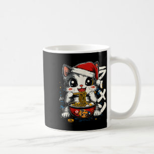Funny Christmas Santa Cat Ramen Japanese Kawaii An Coffee Mug