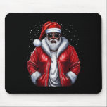 Funny Christmas Santa Claus African American Cute  Mouse Pad<br><div class="desc">Funny Christmas Santa Claus African American Cute Xmas</div>
