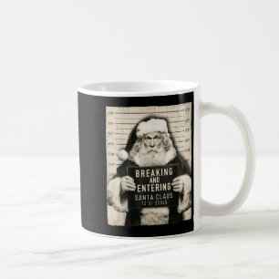 Funny Christmas Santa Claus Humor Mugshot Xmas Men Coffee Mug