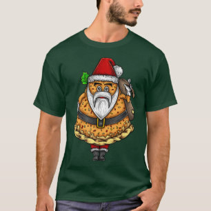 Funny Christmas Santa Claus Pizza Lover Gift Love T-Shirt