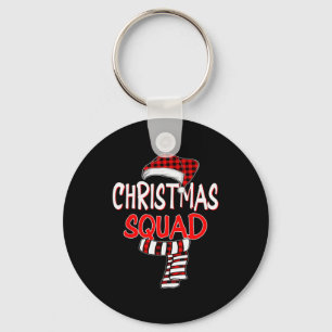 Funny Christmas Santa Claus Red Plaid Shirt, Chris Key Ring