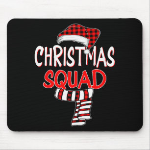 Funny Christmas Santa Claus Red Plaid Shirt, Chris Mouse Pad
