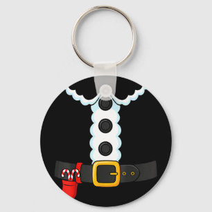 Funny christmas santa claus suit xmas costume kids key ring
