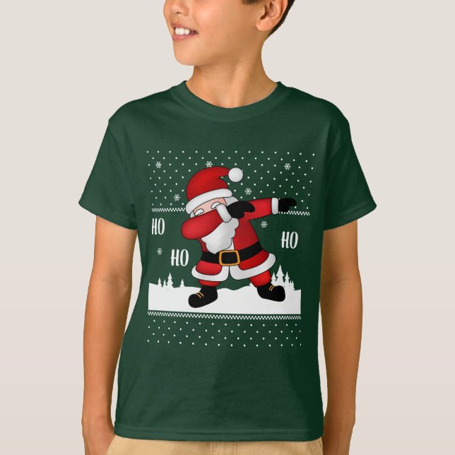 Funny Christmas Santa Dabbing T-Shirt (Front)