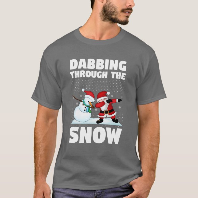 Funny Christmas Santa Dabbing T-Shirt (Front)