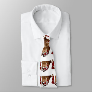 funny christmas santa mrs claus cow tie