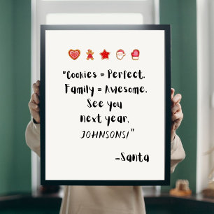 Funny Christmas Santa Quote Poster