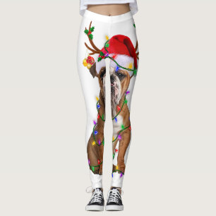 Funny Christmas Santa Wrestling Xmas  Leggings