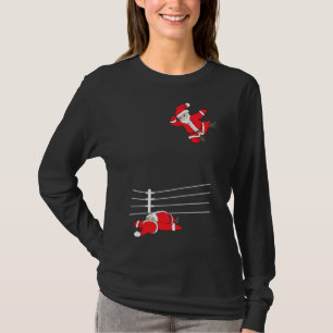 Funny Christmas Santa Wrestling Xmas T-Shirt