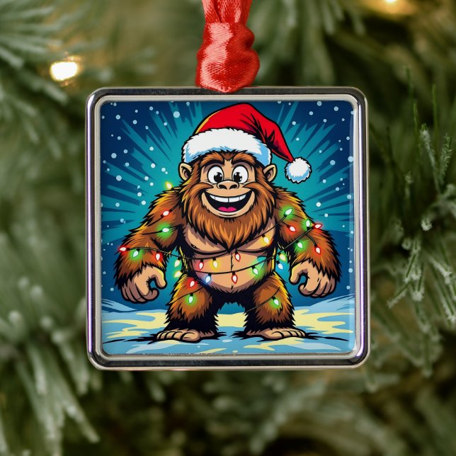 Funny Christmas Sasquatch  Bigfoots Metal Tree Decoration (Tree)