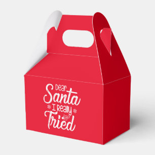 Funny Christmas saying Favour Box