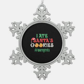 Funny Christmas Sayings Snowflake Pewter Christmas Ornament