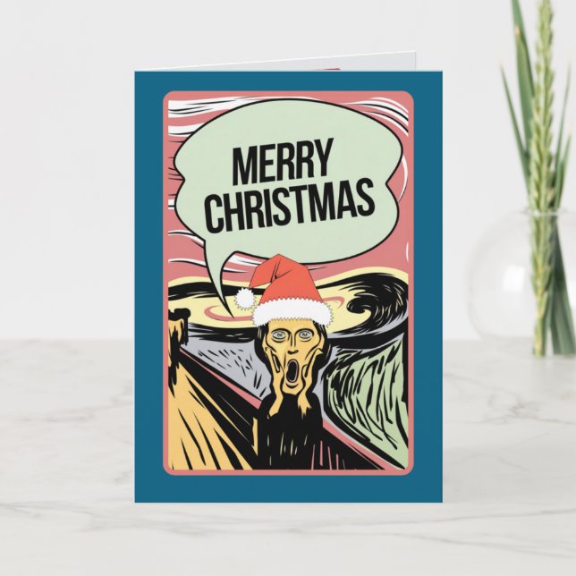  Funny Christmas Scream Holiday Card (Front)