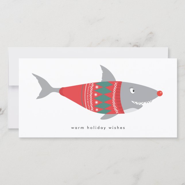 Funny Christmas Shark in Sweater (Front)