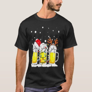 FUNNY CHRISTMAS SHIRT. BEER HUNTING, NOT LIKE DEER T-Shirt