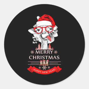Funny Christmas Shirt Christmas Ho-ho-ho  Classic Round Sticker