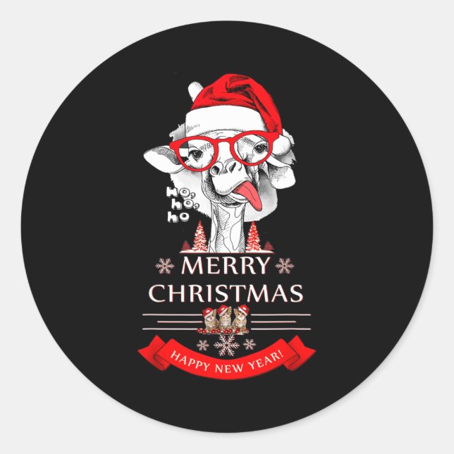 Funny Christmas Shirt Christmas Ho-ho-ho  Classic Round Sticker (Front)