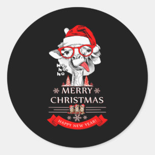 Funny Christmas Shirt Christmas Ho-ho-ho  Classic Round Sticker