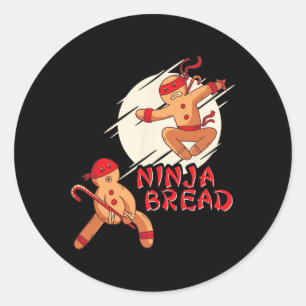 Funny Christmas Shirt For Boys Men Kids Karate Nin Classic Round Sticker