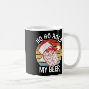 Funny Christmas Shirt Hipster Santa Ho Ho Hold My Coffee Mug
