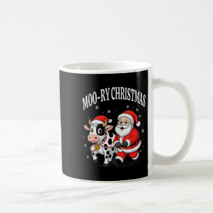 Funny Christmas Shirts - Cow Moo-ry Xmas Santa  Coffee Mug
