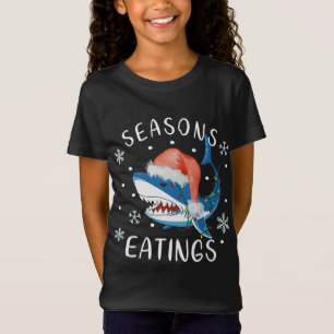 Funny Christmas Shirts Men Great White Shark Xmas