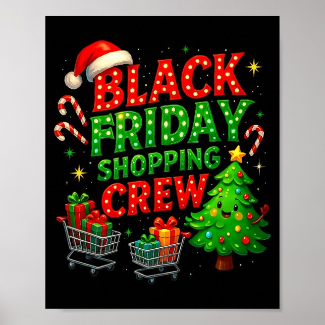 Funny Christmas Shopng Crew  Poster (Front)