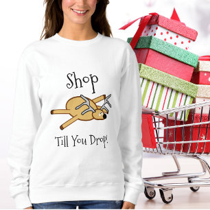 Funny Christmas Shopping, Ladies Sweatshirt
