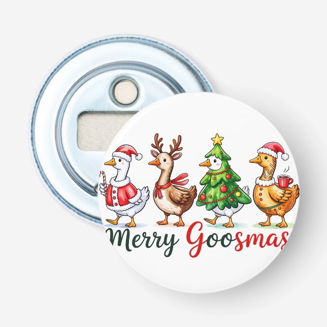 Funny Christmas Silly Goose Bottle Opener (Front)