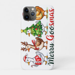Funny Christmas Silly Goose Case-Mate iPhone Case