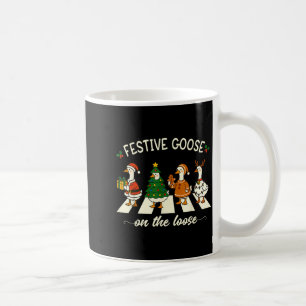 Funny Christmas Silly Goose Meme Festive Goose On  Coffee Mug