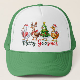 Funny Christmas Silly Goose Trucker Hat
