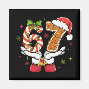 Funny Christmas Six Seven 6 7 Meme Gen Alpha Slang Magnet