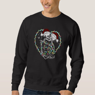 Funny Christmas Skeleton Couple, The Lovers Tarot  Sweatshirt