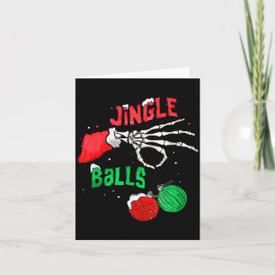 Funny Christmas Skeleton Jingle Funny Xmas Matchin Card