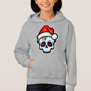 Funny Christmas Skull, Cartoon Style