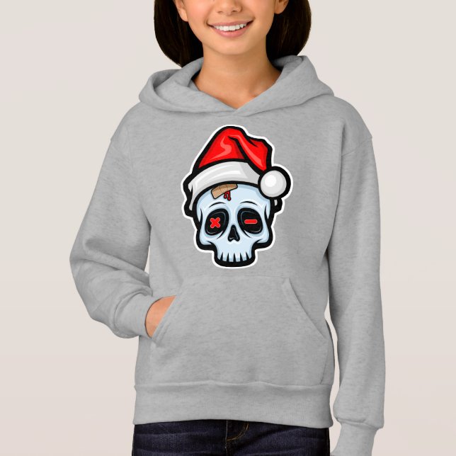 Funny Christmas Skull, Cartoon Style (Front)