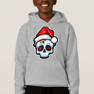 Funny Christmas Skull, Cartoon Style