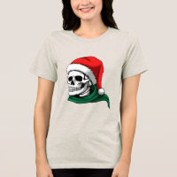 Funny Christmas Skull Women’s T-Shirt