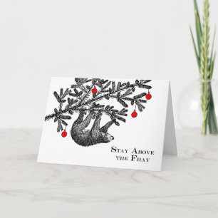 Funny Christmas Sloth, Merry Slothmas Holiday Card