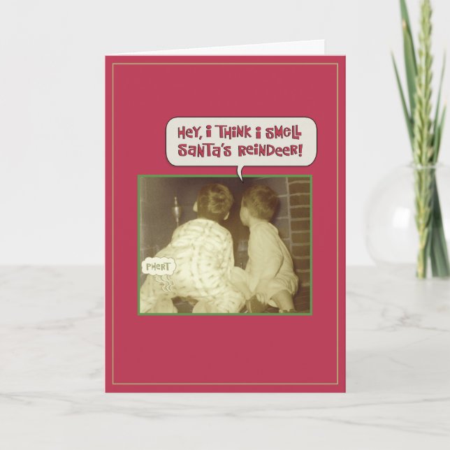 Funny Christmas Smell Holiday Card (Front)