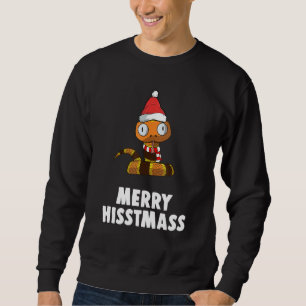Funny Christmas Snake Pun Graphic Merry Hisstmas K Sweatshirt