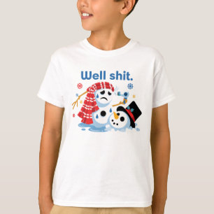 Funny Christmas Snowman Breakdown Sarcastic Wint T-Shirt