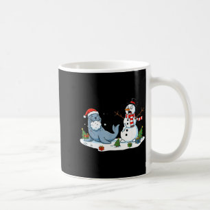 Funny Christmas Snowman Sea Lion Xmas Mens Womens Coffee Mug