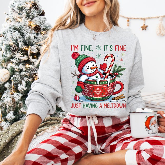 Funny Christmas Snowman Sweatshirt (Personalize this cute Funny Christmas Snowman sweatshirt. )