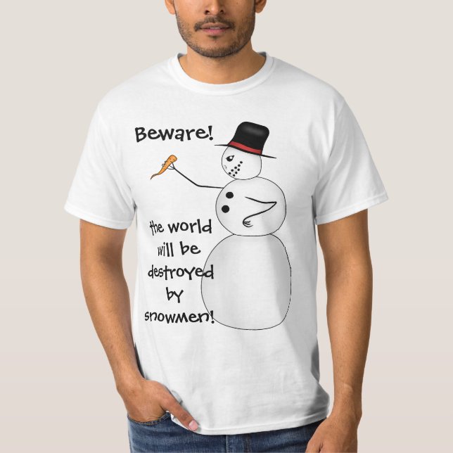 Funny Christmas snowman T-Shirt (Front)