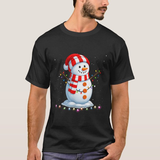 Funny Christmas Snowman Tee Cute Santa Men Women K (Front)